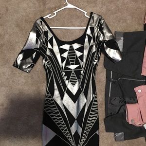 Mini black and silver dress